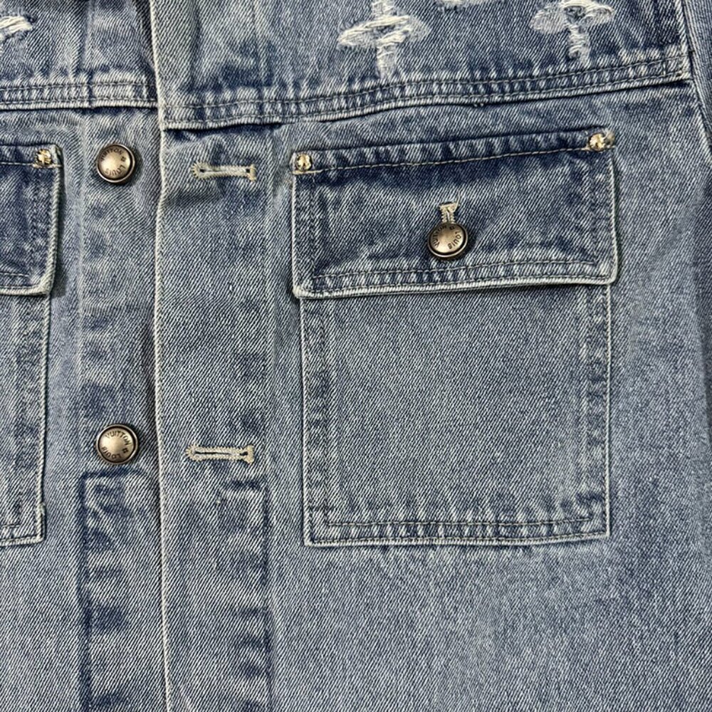 Louis Vuitton Single Breasted Lapel Collar Long Sleeved Denim Jacket - Picture 3 of 6
